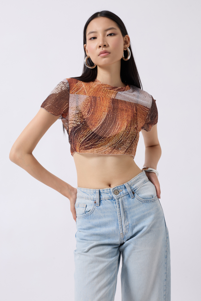 Patterned Tulle Blouse - Producer: Black Fashion - Wholesale Women Clothes - TheBS Women