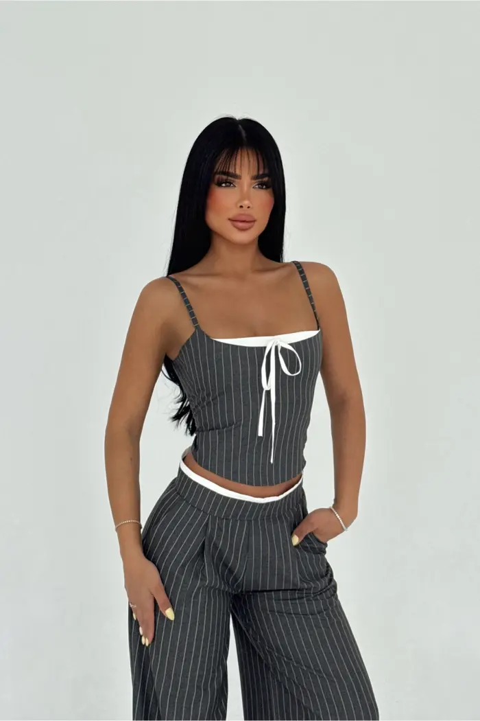 Gray Trouser Suit - Producer: EYYO ATELIER - Wholesale Women Clothes - TheBS Women