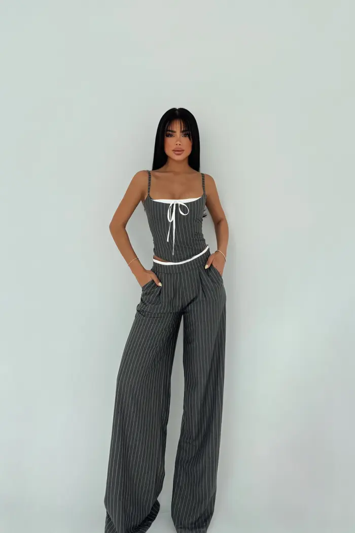 Gray Trouser Suit - Producer: EYYO ATELIER - Wholesale Women Clothes - TheBS Women