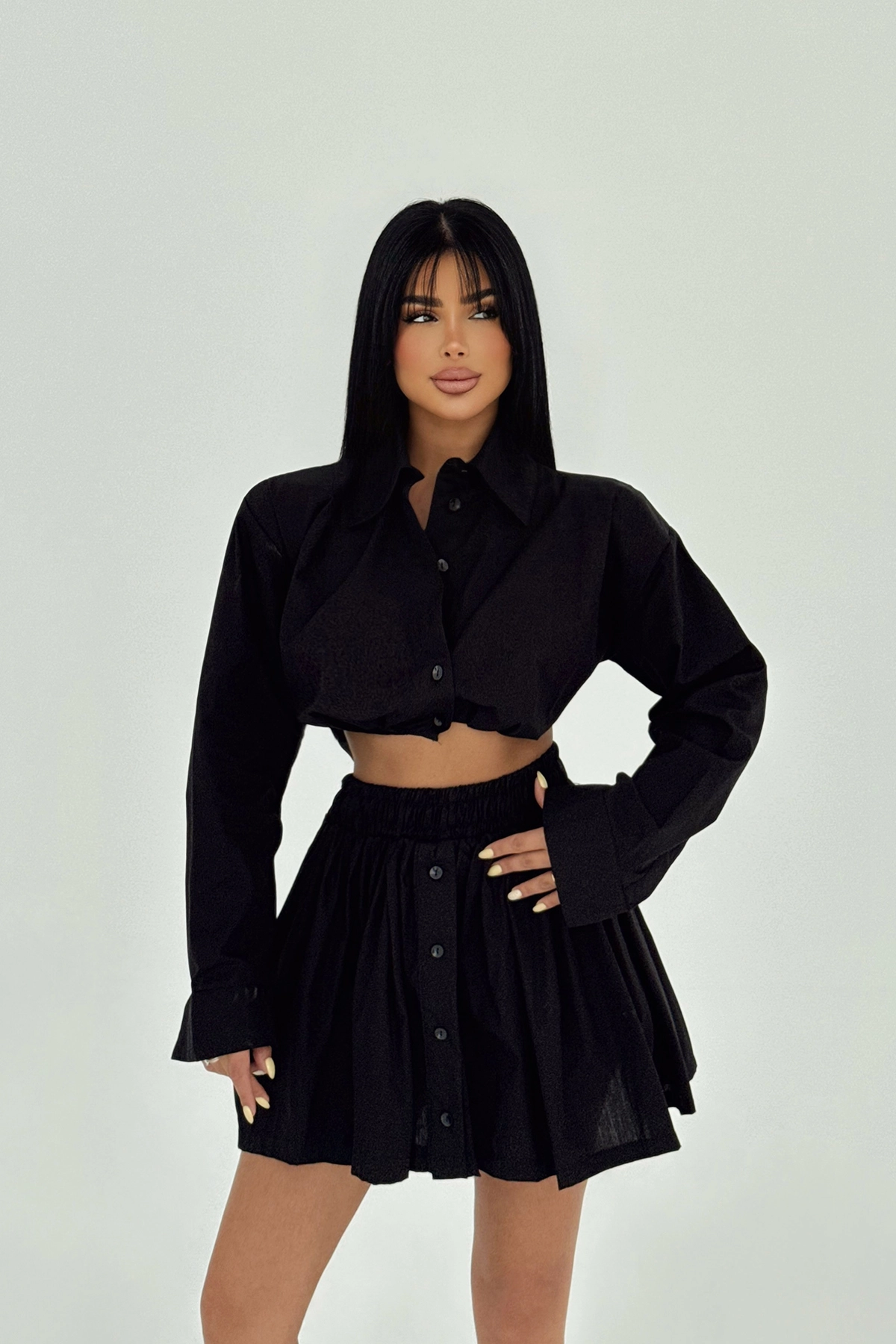 Front Buttoned Skirt Suit - Producer: EYYO ATELIER - Wholesale Women Clothes - TheBS Women