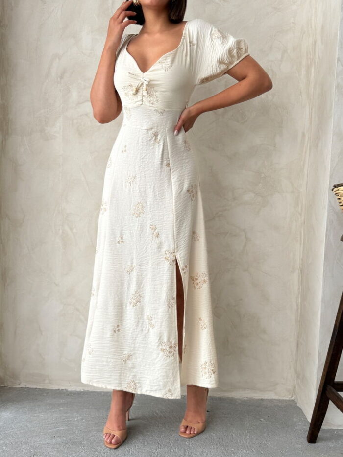 Embroidered Linen Dress - Producer: Topshow - Wholesale Women Clothes - TheBS Women