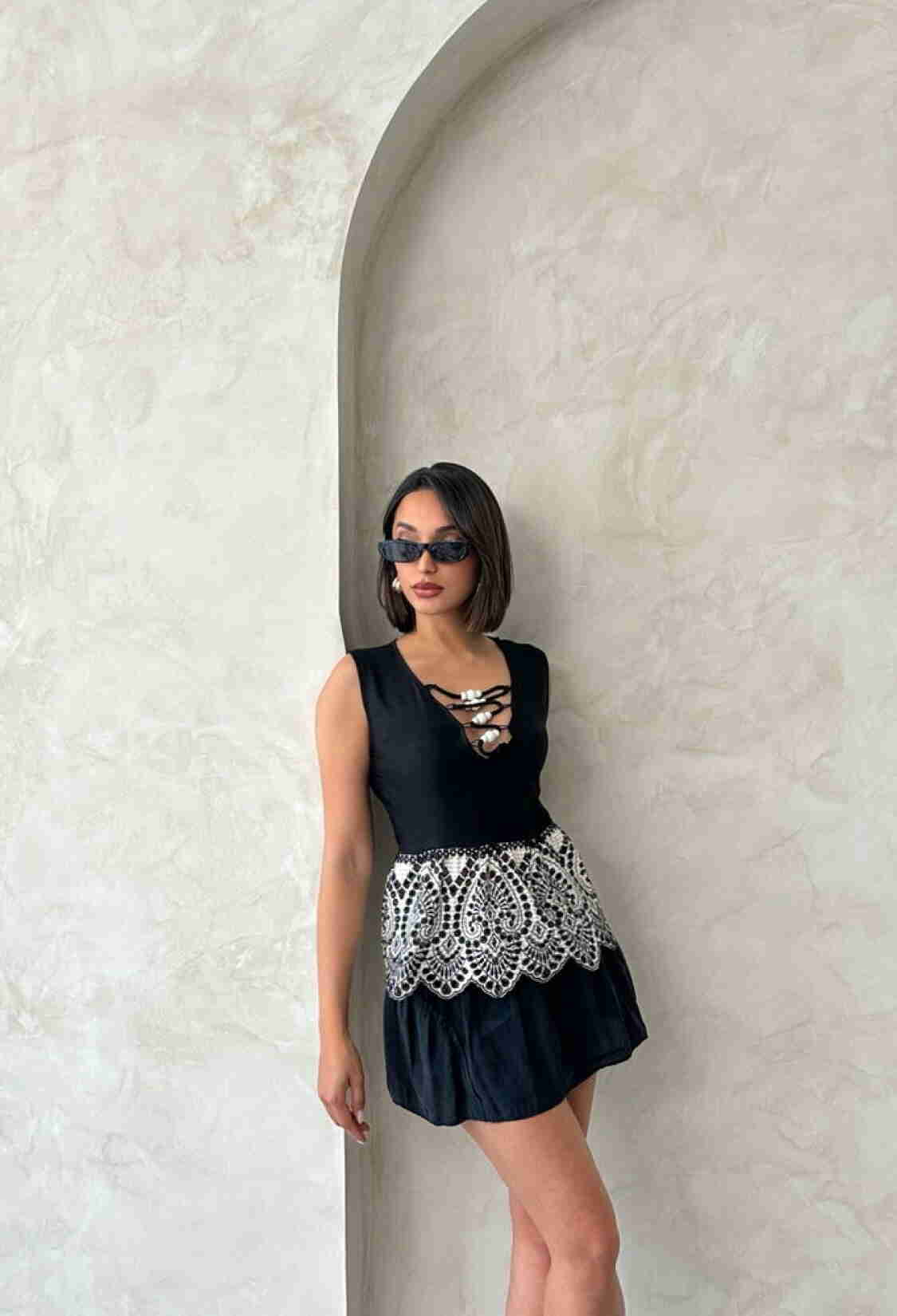 Embroidered Sleeveless Blouse -Stone - Brand: Topshow - Women & Kids, Baby Clothes Wholesale - TheBS Women