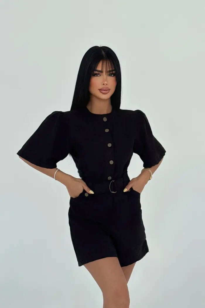Pocket Detail Buttoned Jumpsuit - Producer: EYYO ATELIER - Wholesale Women Clothes - TheBS Women