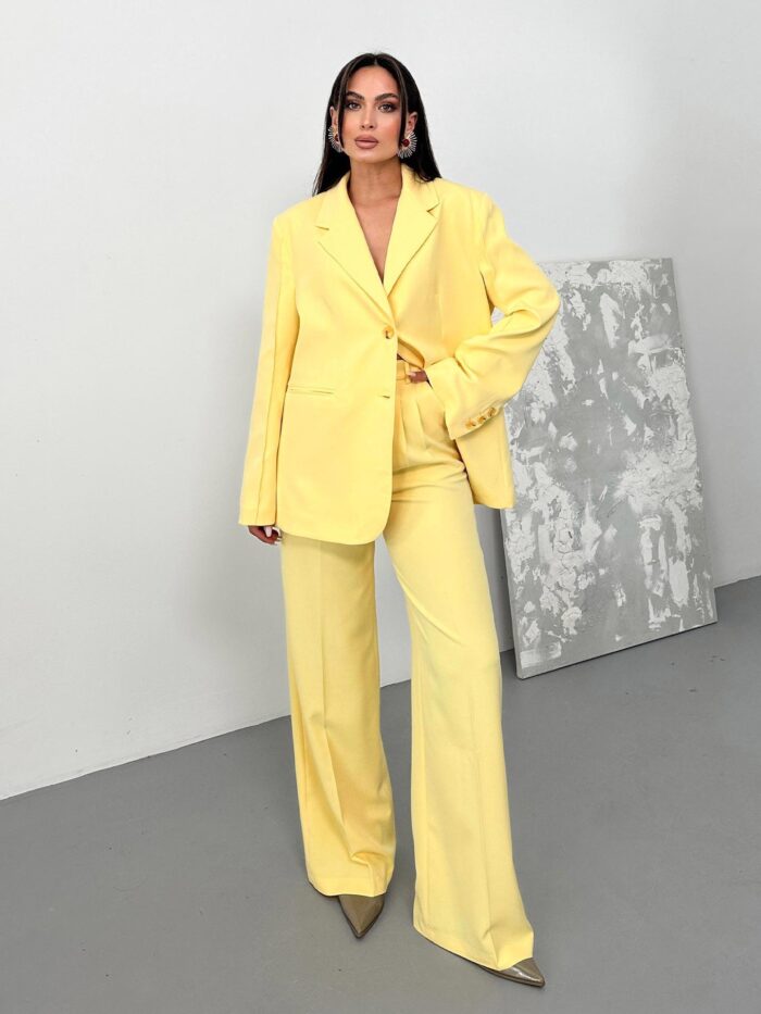 Pleated Palazzo Pants Butter - Producer: Juste - Wholesale Women Clothes - TheBS Women