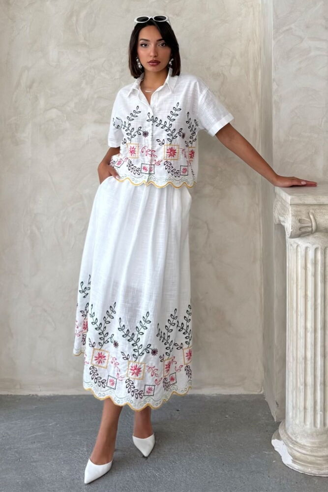 Embroidered Skirt - Yellow Dsn2 - Producer: Topshow - Wholesale Women Clothes - TheBS Women