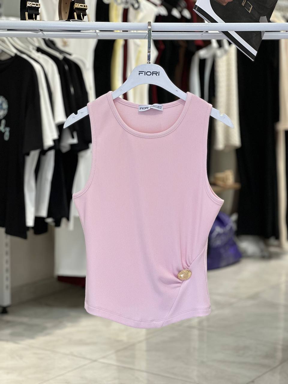 Slim Fit Sleeveless Blouse With Cap Sleeves - Brand: Fiori - Women & Kids, Baby Clothes Wholesale - TheBS Women