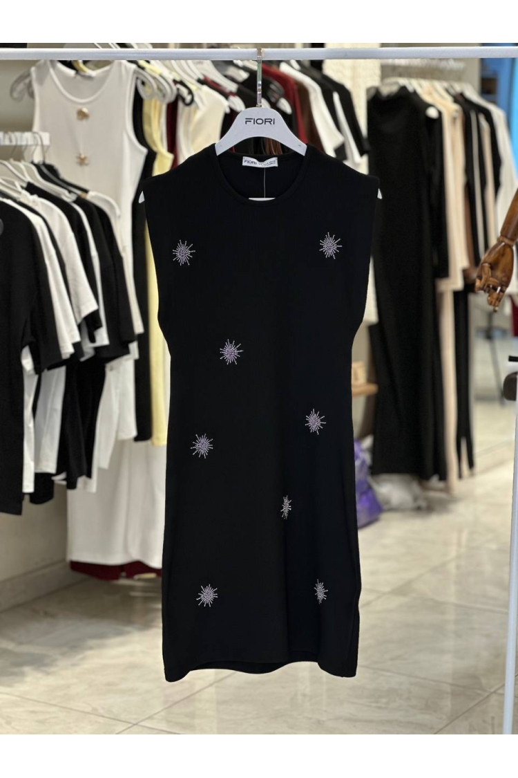 Sleeveless Star Pattern Shift Dress - Brand: Fiori - Women & Kids, Baby Clothes Wholesale - TheBS Women