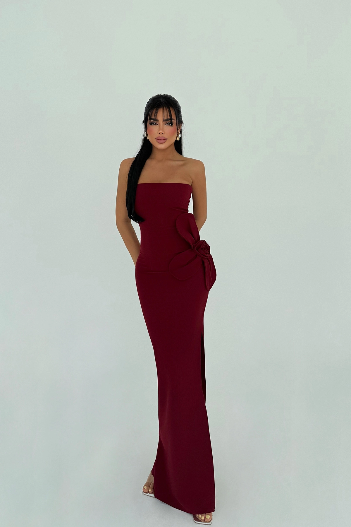 ClaretStrapless Slip Dress - Producer: EYYO ATELIER - Wholesale Women Clothes - TheBS Women
