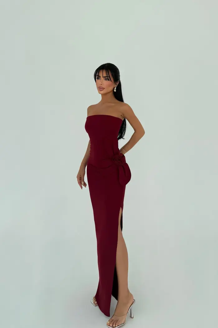 ClaretStrapless Slip Dress - Producer: EYYO ATELIER - Wholesale Women Clothes - TheBS Women