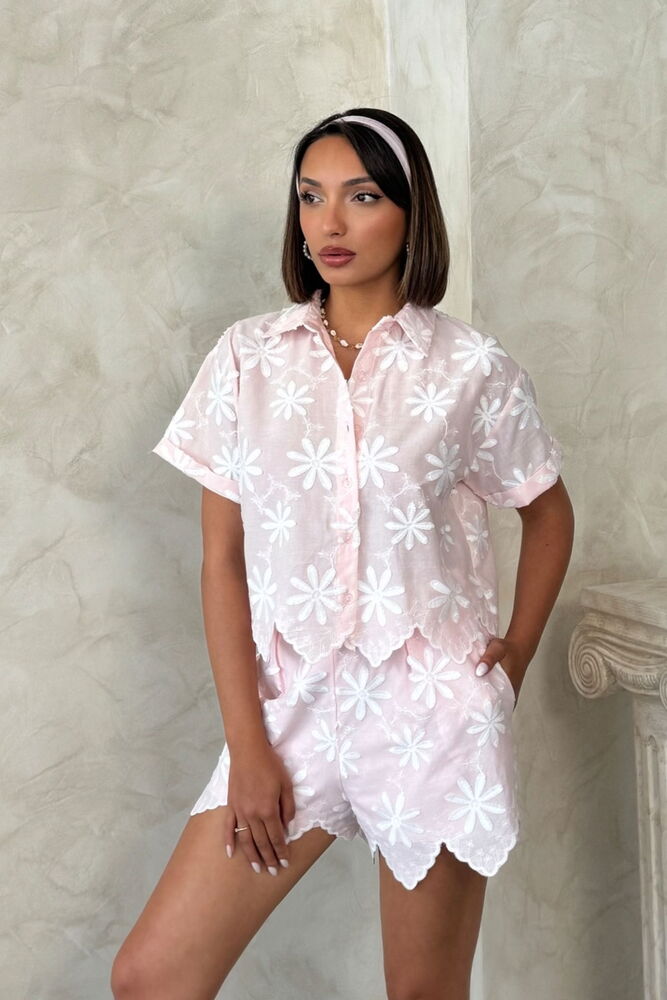 Casual Floral Buttoned Shirt With Notched Neck - Producer: Topshow - Wholesale Women Clothes - TheBS Women
