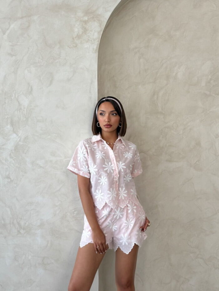 Casual Floral Buttoned Shirt With Notched Neck - Producer: Topshow - Wholesale Women Clothes - TheBS Women