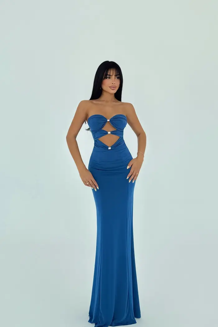 Blue Sexy Elegant Glam Formal Bodycon Dress - Producer: EYYO ATELIER - Wholesale Women Clothes - TheBS Women
