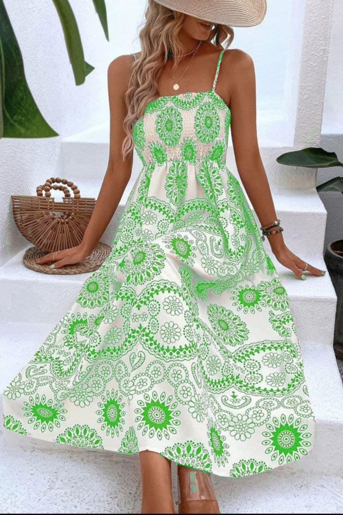 Fit And Flare Midi Dress With Square Neck - Producer: My Jest Fashion - Wholesale Women Clothes - TheBS Women