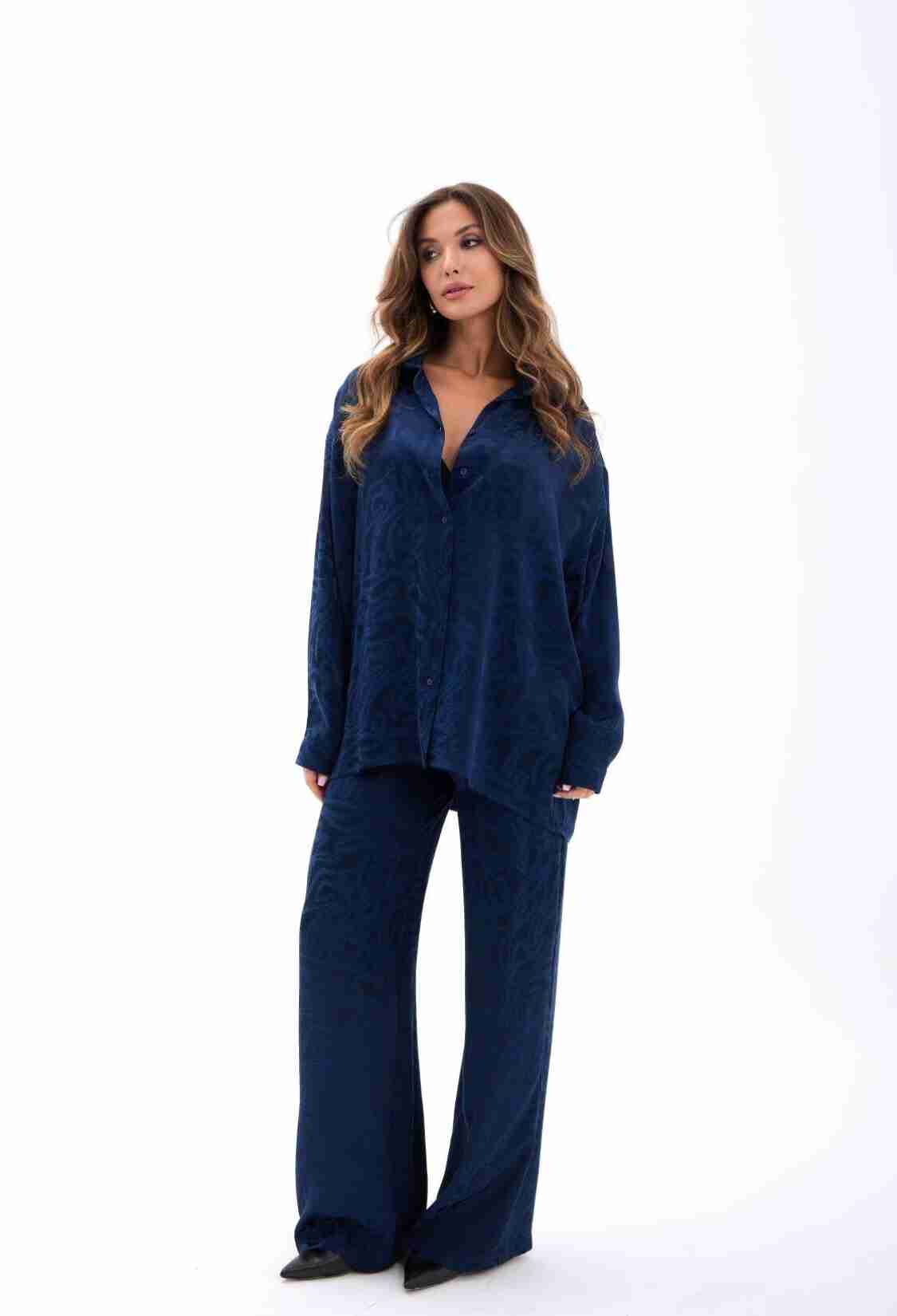 NavyOversized Fit Palazzo Set - Brand: Fame - Women & Kids, Baby Clothes Wholesale - TheBS Women