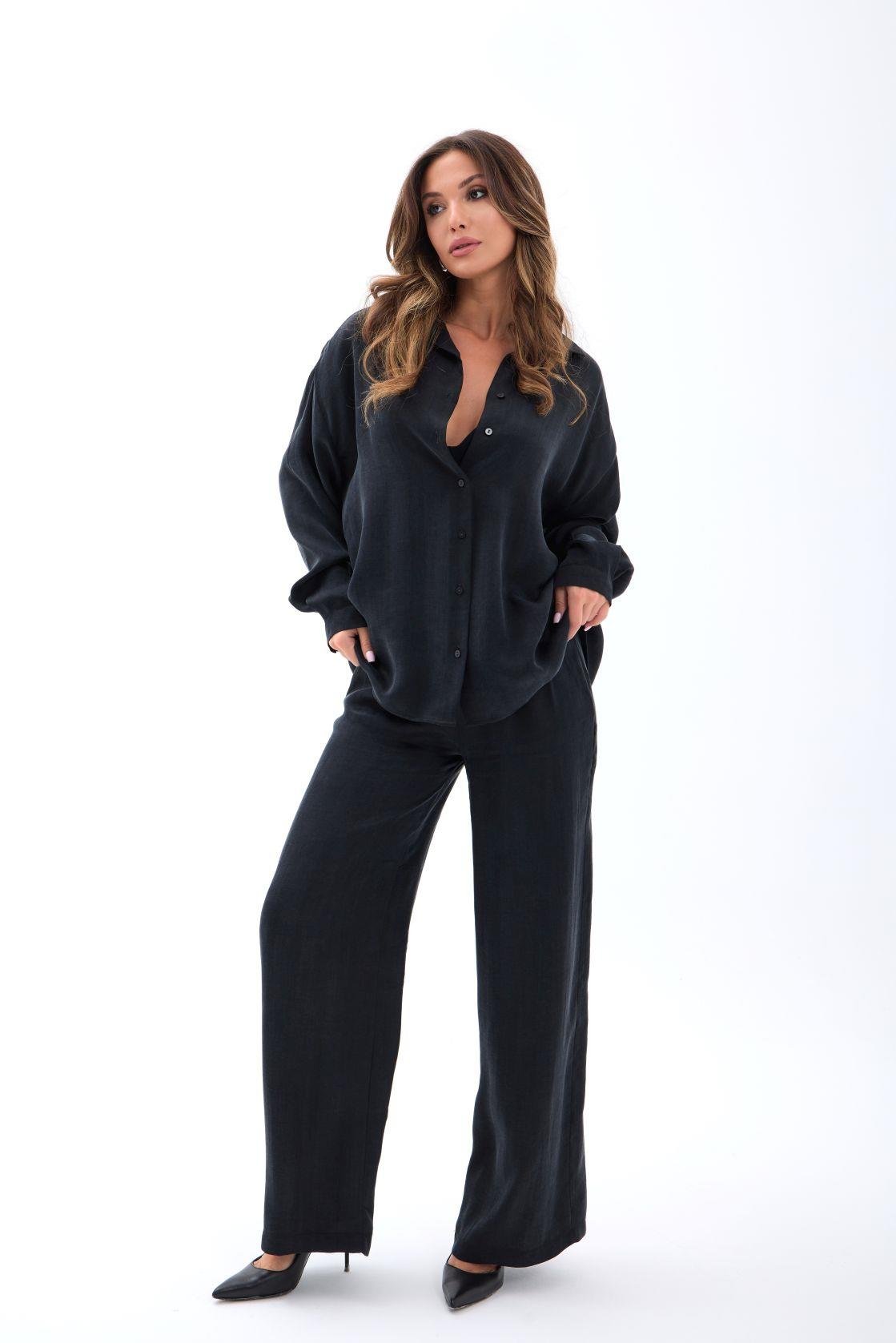 Black Oversized Fit Palazzo Set - Brand: Fame - Women & Kids, Baby Clothes Wholesale - TheBS Women