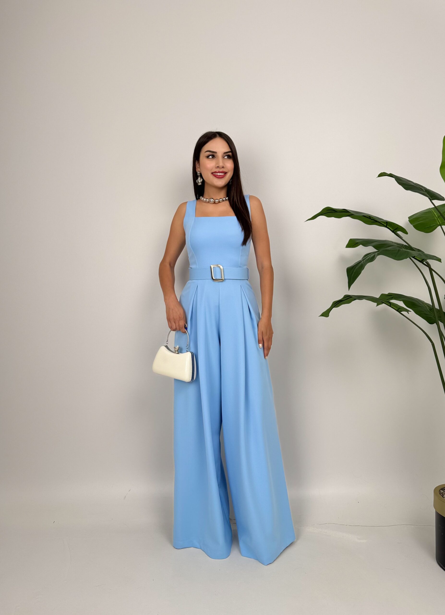 Elegant Sleeveless Jumpsuit With Square Neck - Brand: Miss Janell - Women & Kids, Baby Clothes Wholesale - TheBS Women