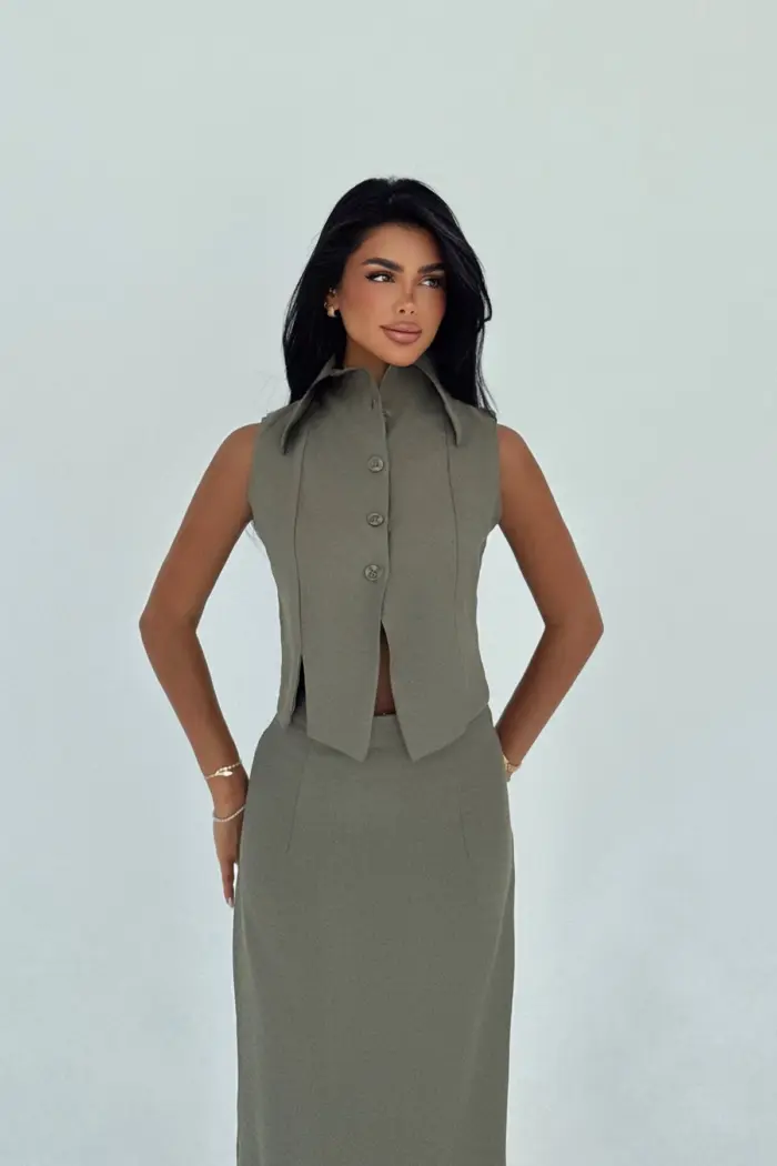 Elegant Fitted Pencil Maxi Skirt Set - Producer: EYYO ATELIER - Wholesale Women Clothes - TheBS Women