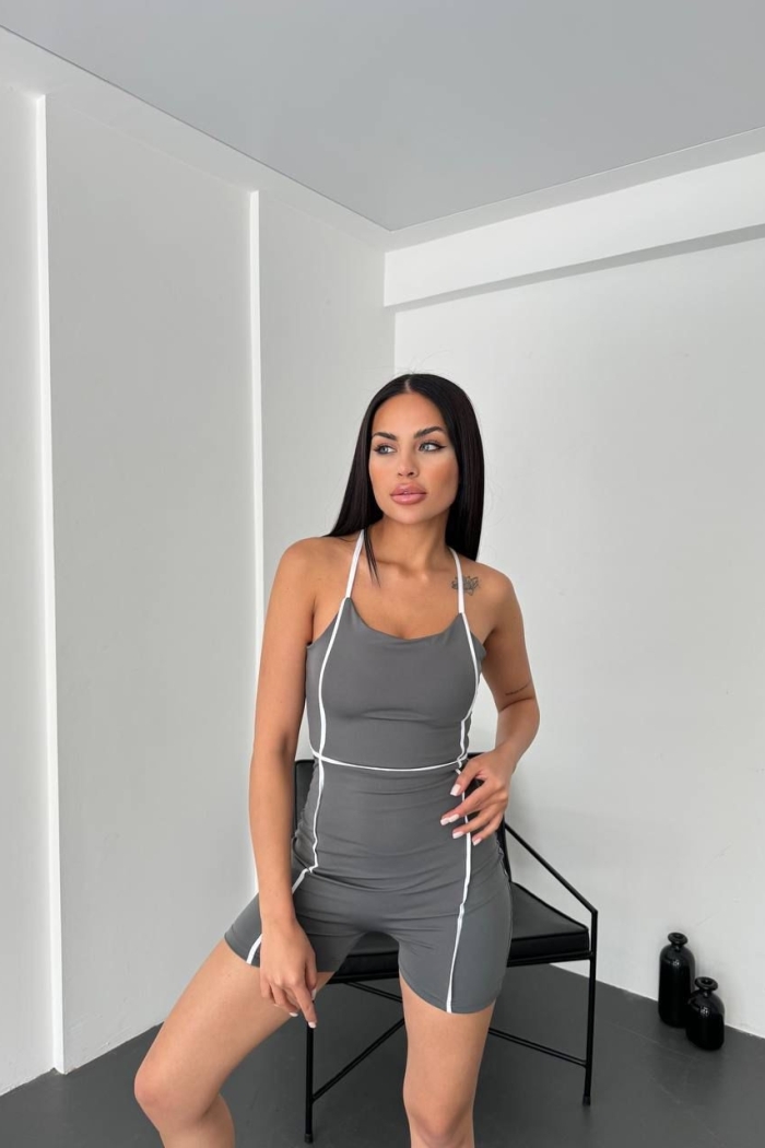 Grey Sexy Casual Sport Jumpsuit - Producer: My Jest Fashion - Wholesale Women Clothes - TheBS Women