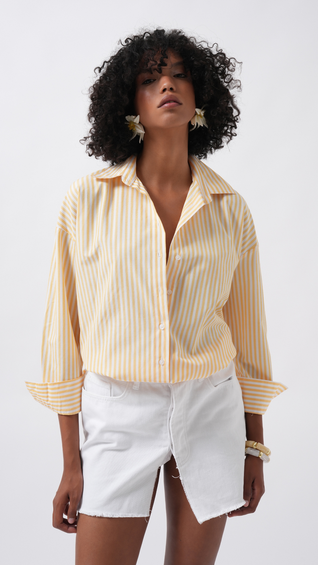 Striped Casual Shirt With Buttoned Closure - Producer: Black Fashion - Wholesale Women Clothes - TheBS Women