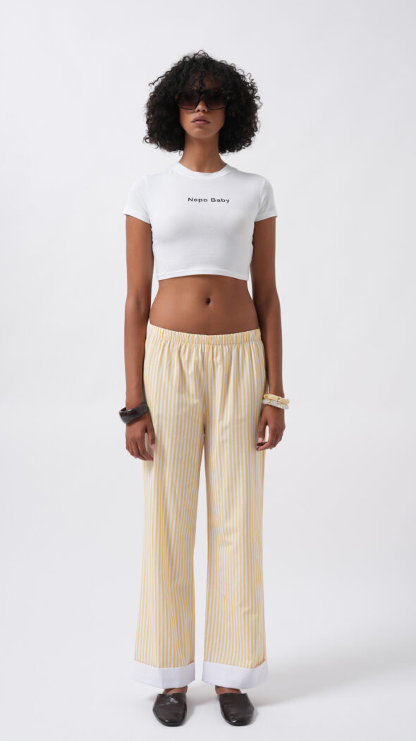 Striped Palazzo Pants Mid Waist - Producer: Black Fashion - Wholesale Women Clothes - TheBS Women