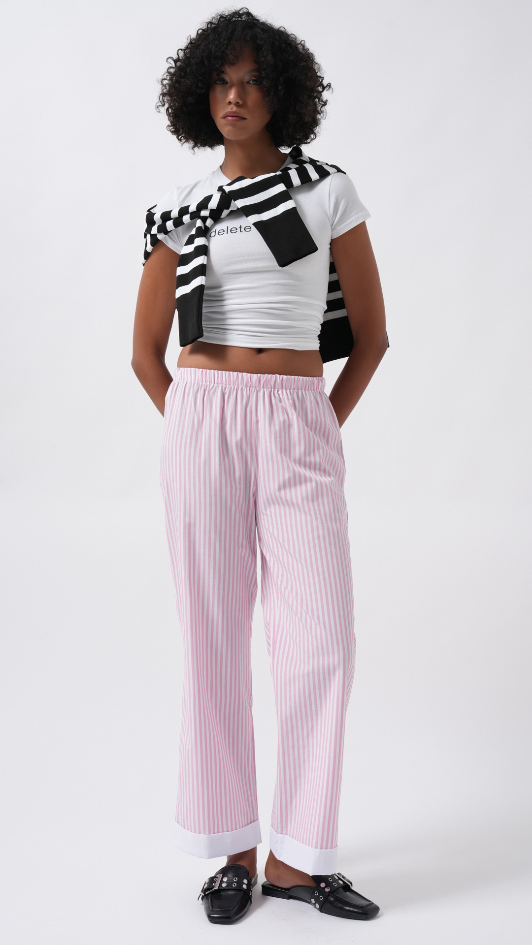 Casual Striped Palazzo Pants - Producer: Black Fashion - Wholesale Women Clothes - TheBS Women