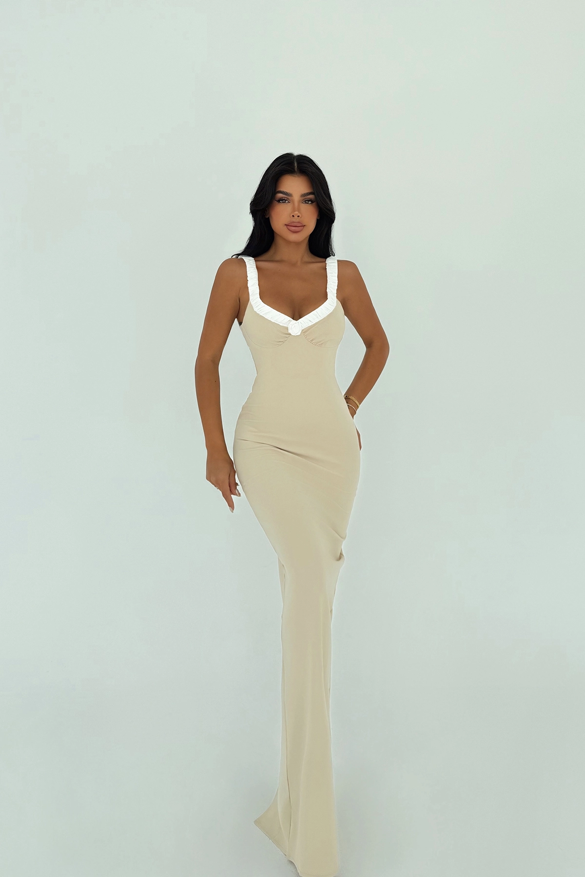 Sexy Elegant Formal Glam Bodycon Dress Sleeveless Square Neck Floor Length - Producer: EYYO ATELIER - Wholesale Women Clothes - TheBS Women