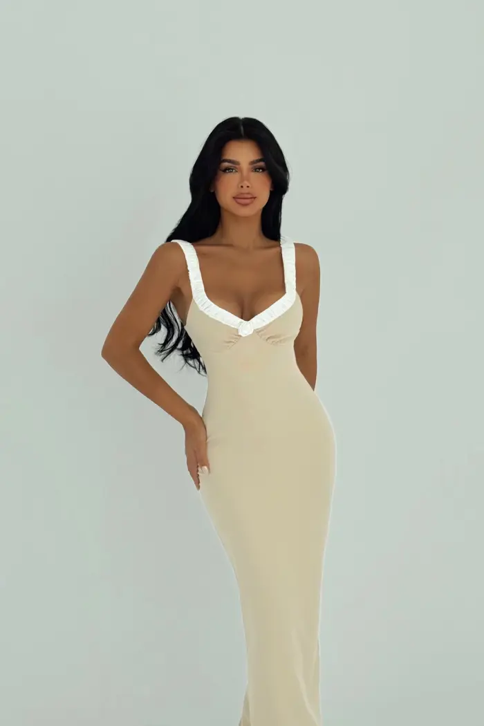 Sexy Elegant Formal Glam Bodycon Dress Sleeveless Square Neck Floor Length - Producer: EYYO ATELIER - Wholesale Women Clothes - TheBS Women