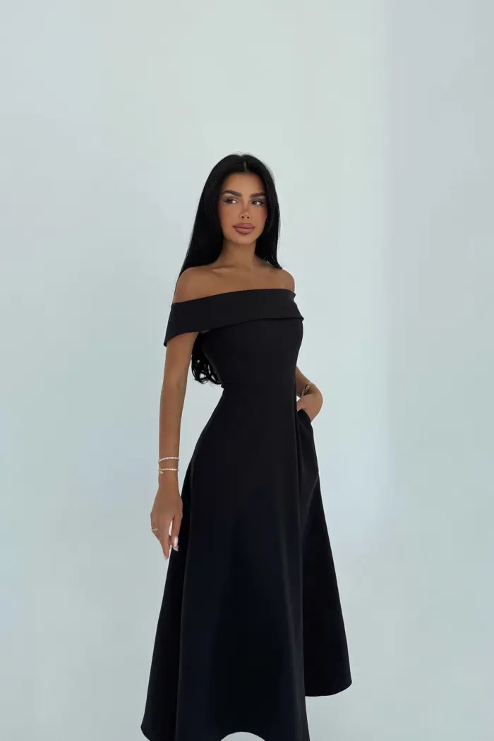ElegantA-Line Dress Off Shoulder Neck - Producer: EYYO ATELIER - Wholesale Women Clothes - TheBS Women
