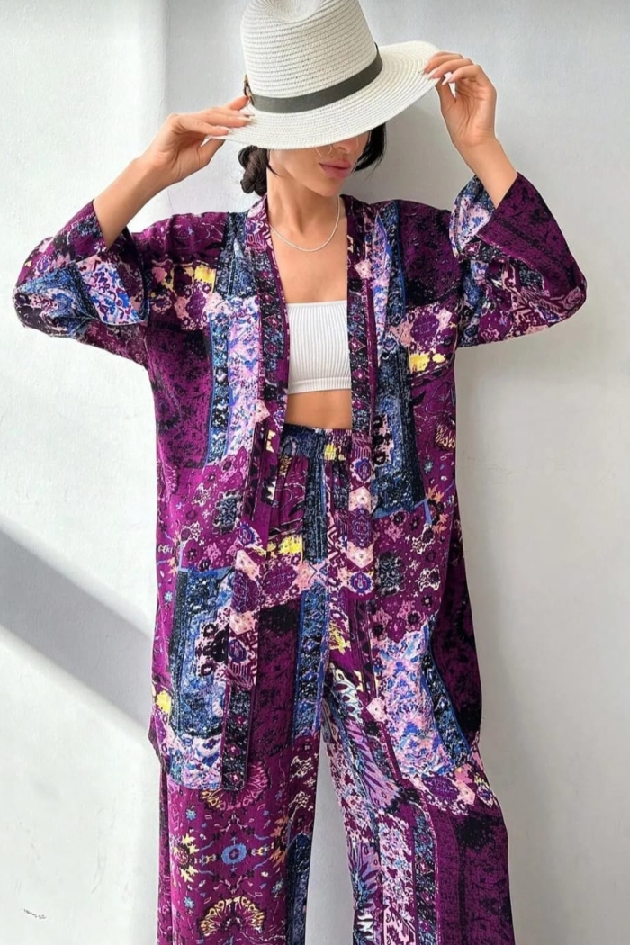 Elegant Kimono With Floral Patchwork Design - Producer: My Jest Fashion - Wholesale Women Clothes - TheBS Women