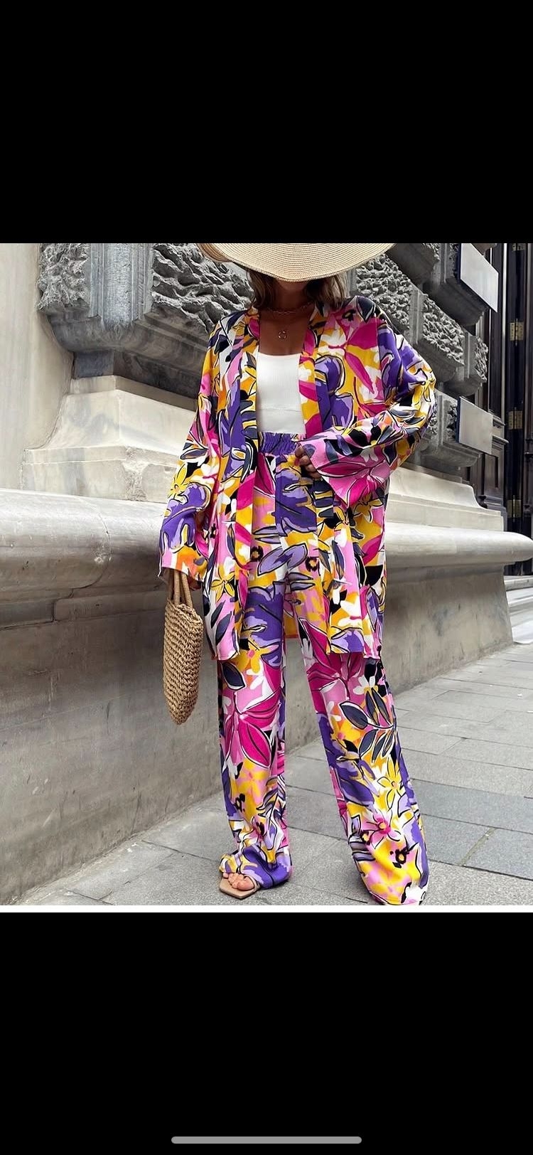 Purple Boho Kimono With Floral Pattern - Producer: My Jest Fashion - Wholesale Women Clothes - TheBS Women