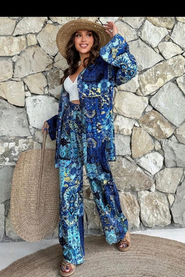 Ethnic Boho Set With Palazzo Pants - Producer: My Jest Fashion - Wholesale Women Clothes - TheBS Women