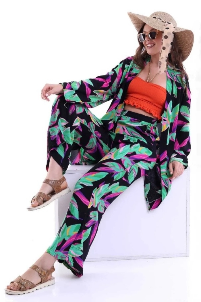 Black Floral Palazzo Set - Producer: My Jest Fashion - Wholesale Women Clothes - TheBS Women