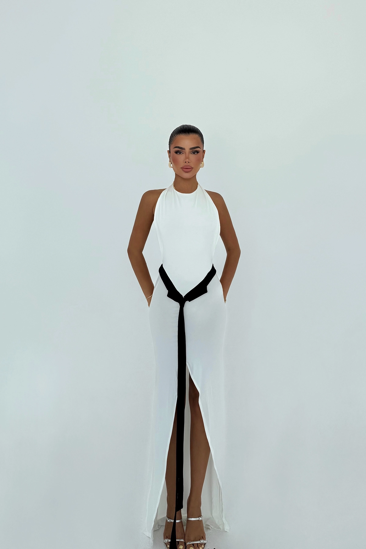 Elegant Floor Length Slip Dress - Producer: EYYO ATELIER - Wholesale Women Clothes - TheBS Women