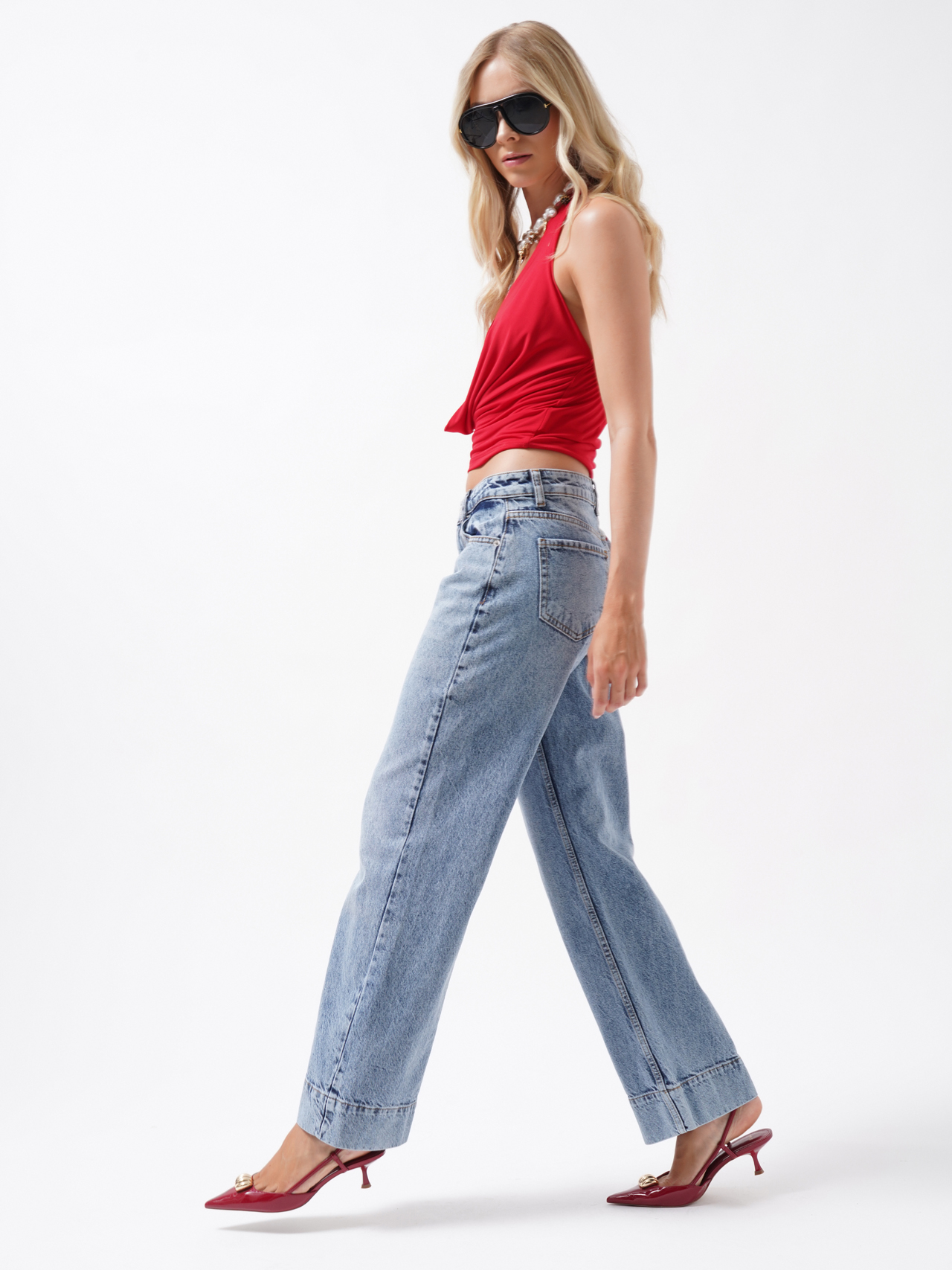 Mom Jeans With High Waist And Straight Leg - Producer: Black Fashion - Wholesale Women Clothes - TheBS Women
