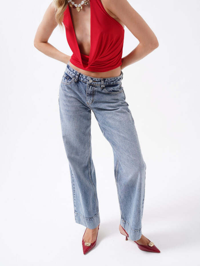 Mom Jeans With High Waist And Straight Leg - Producer: Black Fashion - Wholesale Women Clothes - TheBS Women