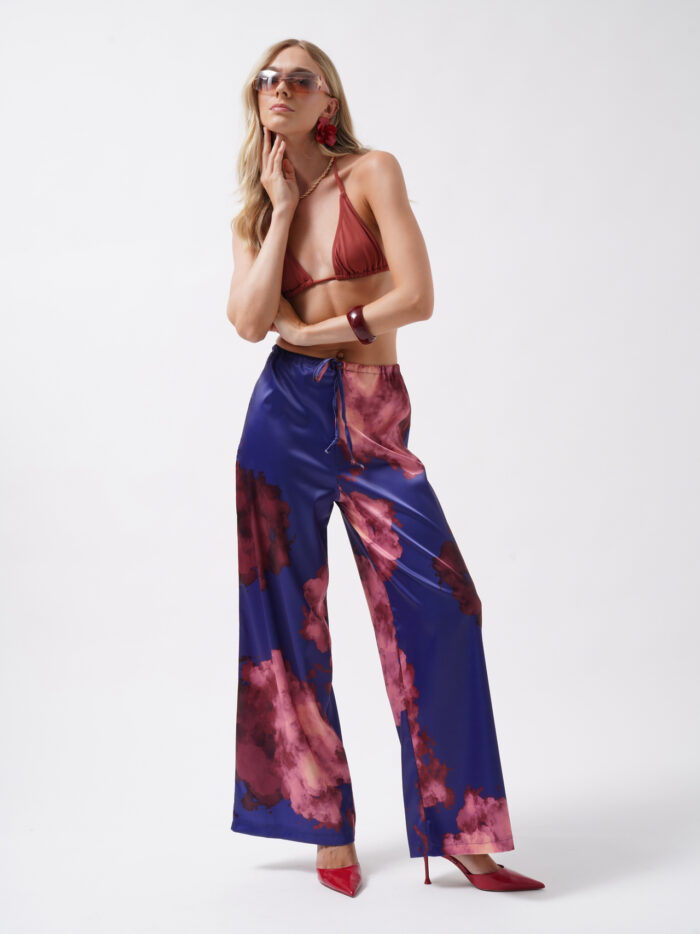 Blue Wide Leg Palazzo Pants - Producer: Black Fashion - Wholesale Women Clothes - TheBS Women