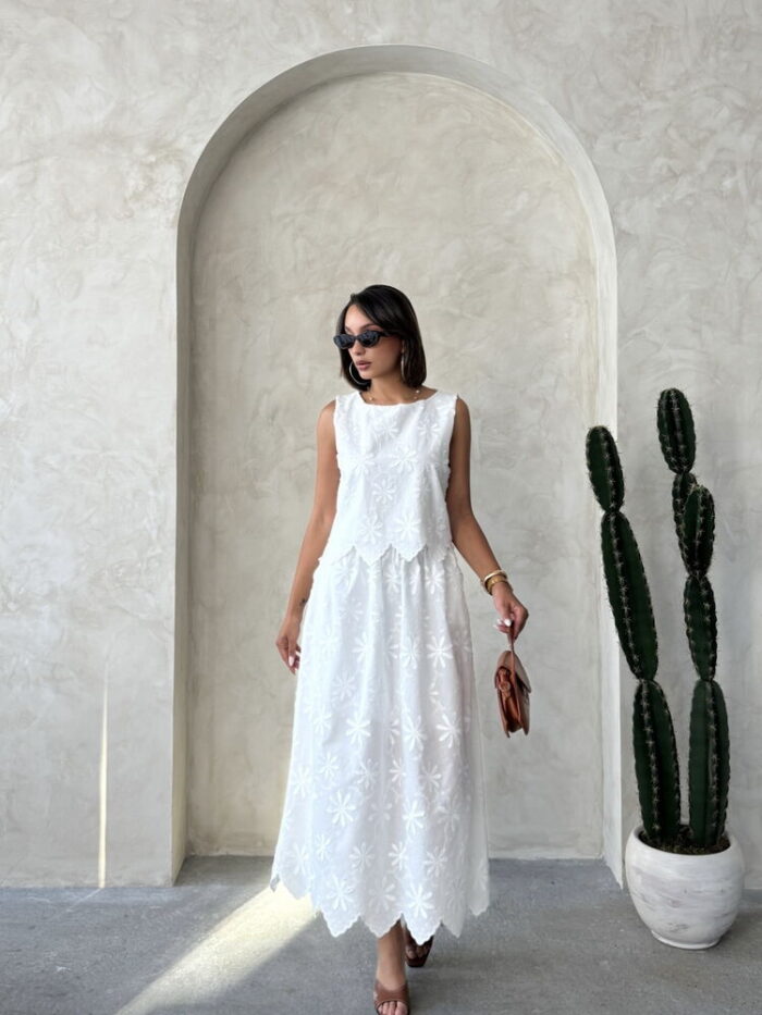 Flared Maxi Skirt With Floral Pattern - Producer: Topshow - Wholesale Women Clothes - TheBS Women