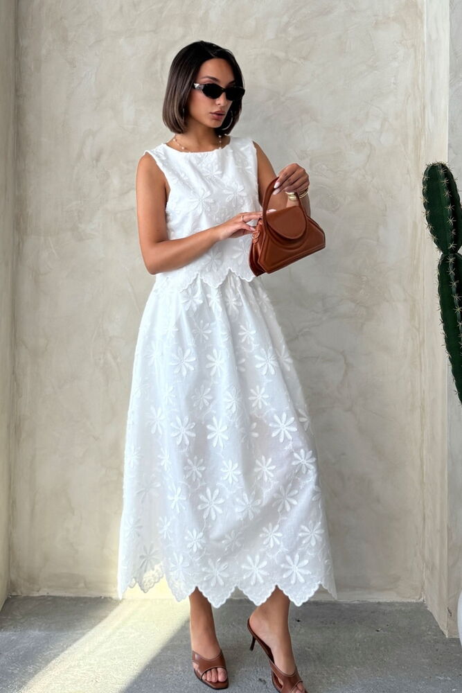 Flared Maxi Skirt With Floral Pattern - Producer: Topshow - Wholesale Women Clothes - TheBS Women