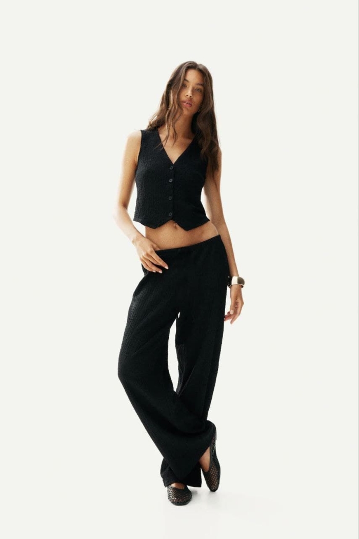 Palazzo Set With V-Neck & Buttoned Closure - Producer: My Jest Fashion - Wholesale Women Clothes - TheBS Women