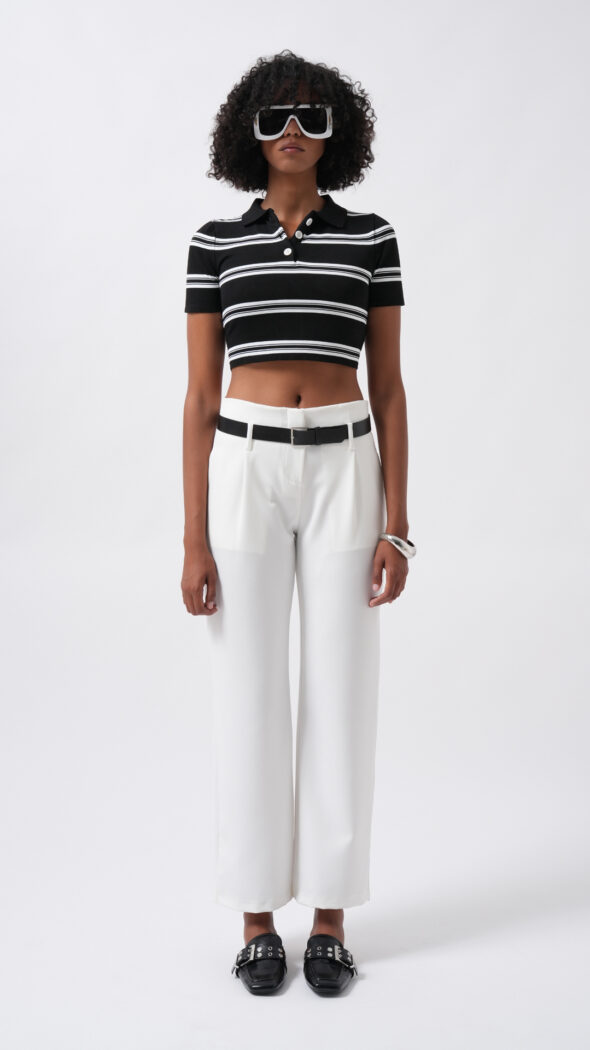 Belt Detail High Waist Trousers - Producer: Black Fashion - Wholesale Women Clothes - TheBS Women