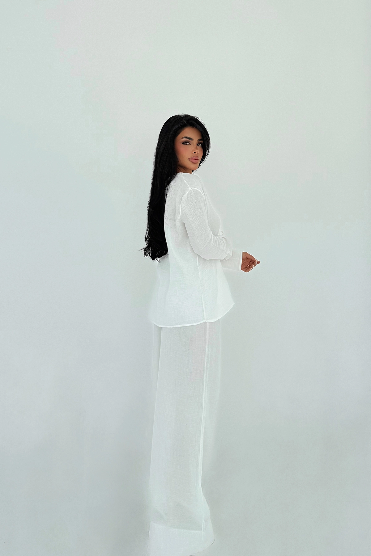 Elegant Suit With Wide Leg Palazzo Pants – Brand: EYYO ATELIER – Women & Kids, Baby Clothes Wholesale – TheBS Women