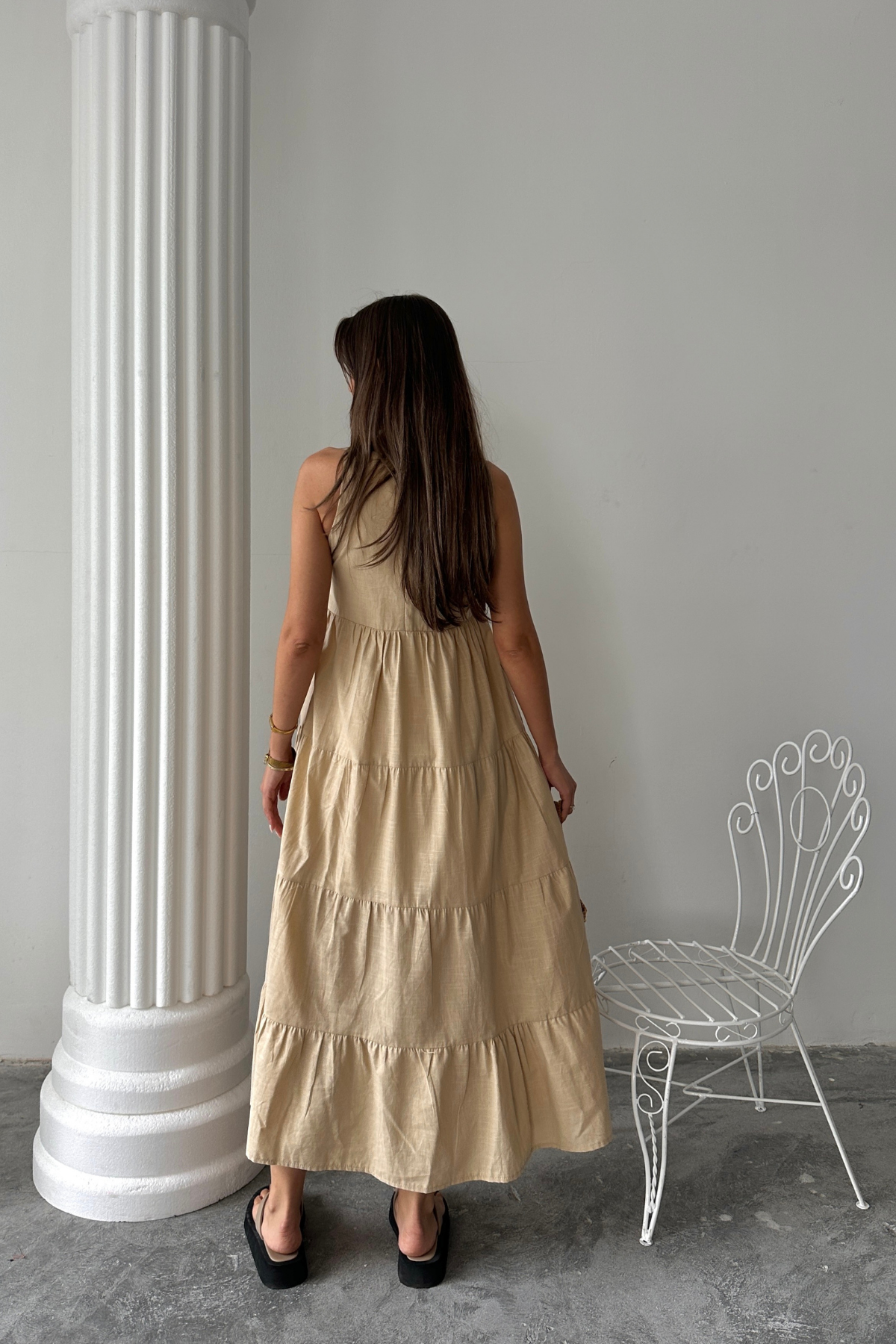 A-Line Maxi Dress With Boat Neck And Cap Sleeves – Brand: Ello – Women & Kids, Baby Clothes Wholesale – TheBS Women