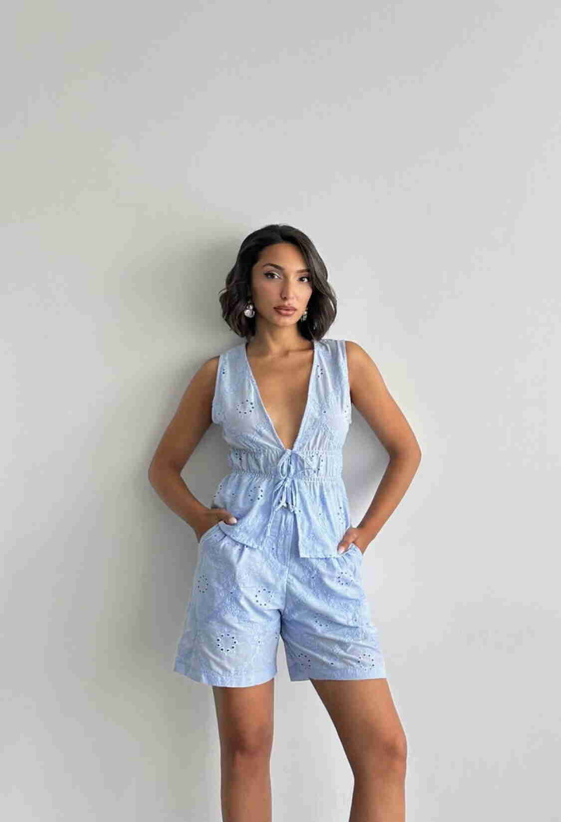 Bermuda Mid Waist Tie Shorts - Brand: Topshow - Women & Kids, Baby Clothes Wholesale - TheBS Women