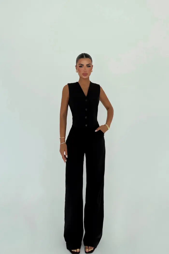 Formal Elegant Suit With Palazzo Pants - Producer: EYYO ATELIER - Wholesale Women Clothes - TheBS Women