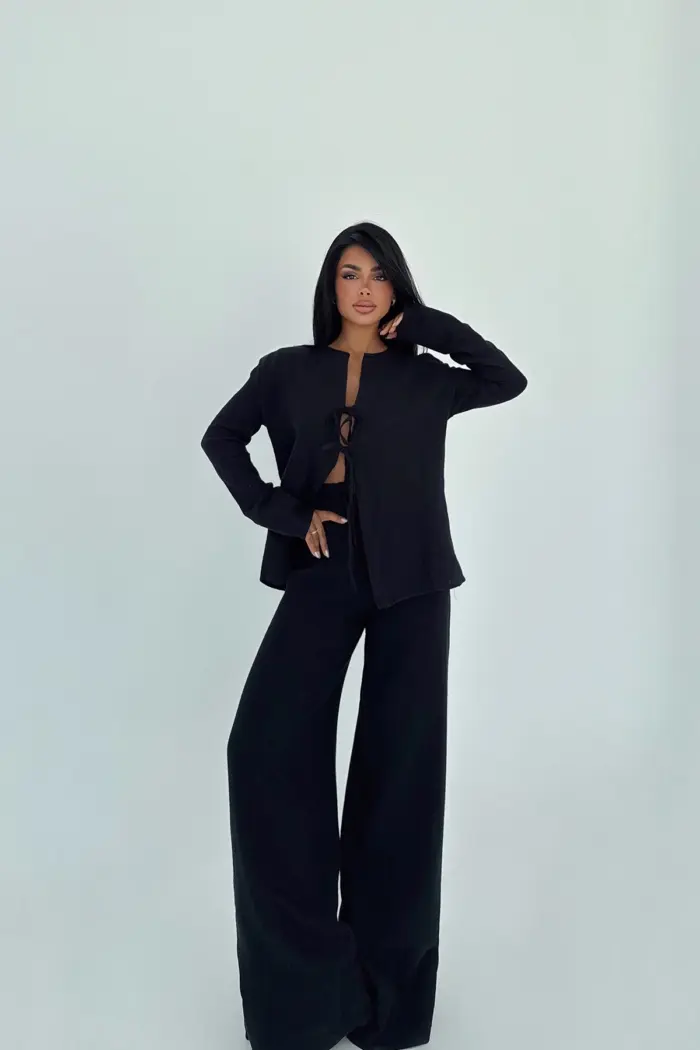 Elegant Casual Set With Palazzo Pants - Producer: EYYO ATELIER - Wholesale Women Clothes - TheBS Women