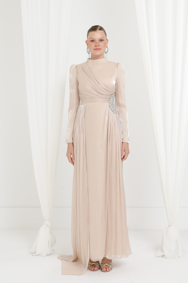 Wrap Dress With Sequined High Neck For Formal Events - Brand: Puane - Women & Kids, Baby Clothes Wholesale - TheBS Women