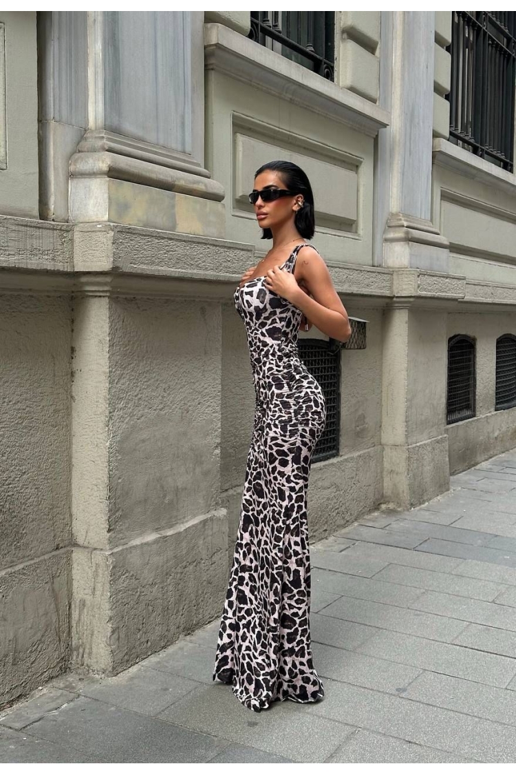 Black Leopard Print Bodycon Dress With Sweetheart Neck - Brand: My Jest Fashion - Women & Kids, Baby Clothes Wholesale - TheBS Women