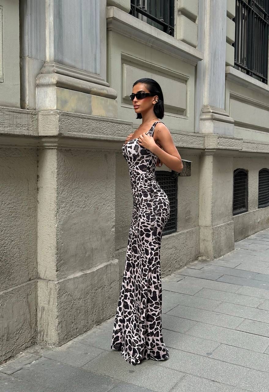 Black Leopard Print Bodycon Dress With Sweetheart Neck - Producer: My Jest Fashion - Wholesale Women Clothes - TheBS Women