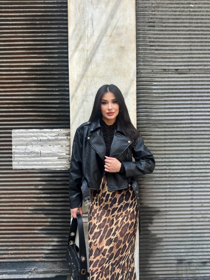 Biker Jacket With Notched Collar & Zipper Pockets - Producer: My Jest Fashion - Wholesale Women Clothes - TheBS Women
