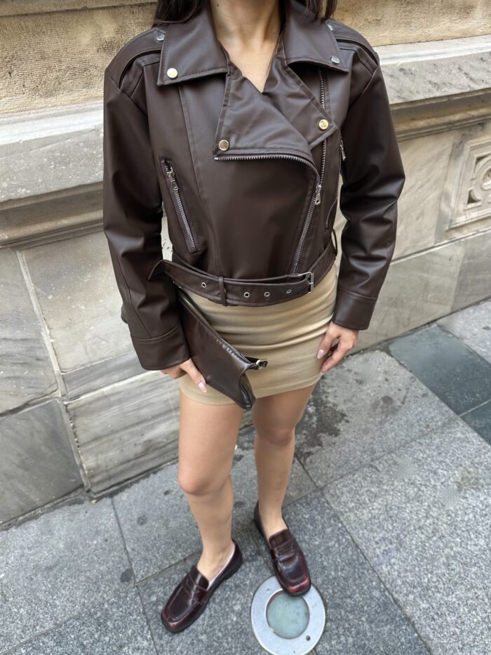 Biker Jacket With Notched Collar - Producer: My Jest Fashion - Wholesale Women Clothes - TheBS Women